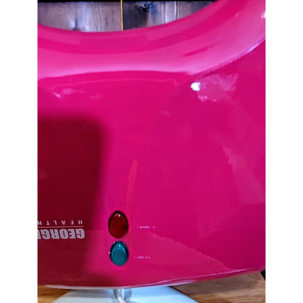 Vintage George Foreman Waffle Maker Nonstick GFW0036PT Pink Retro Kitchen Decor - Picture 8 of 13